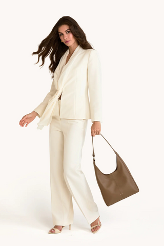 Tim Med Handbag, Dune/Silver