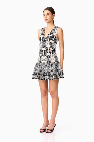 Jolie Mini Dress, Black White
