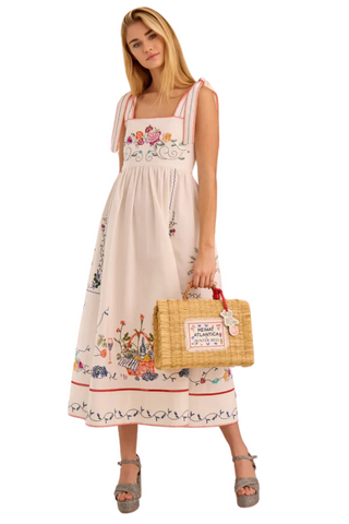 Stefy Dress, Multi Embroidery