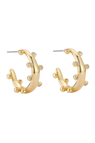 Adeline Hoops, Gold/Clear