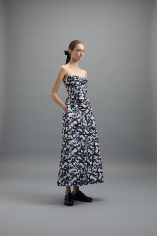 Rose Dress, Black Pansy Taffeta