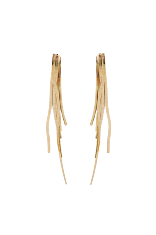 Skinny Tassel Earrings, Gold