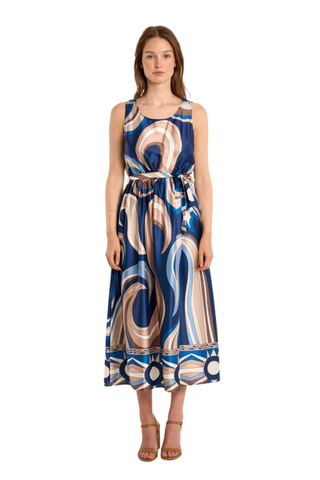 Silk Maxi Dress, Navy Athena Monkee's of the West End Silk Maxi Dress, Navy Athena Monkee's of the West End