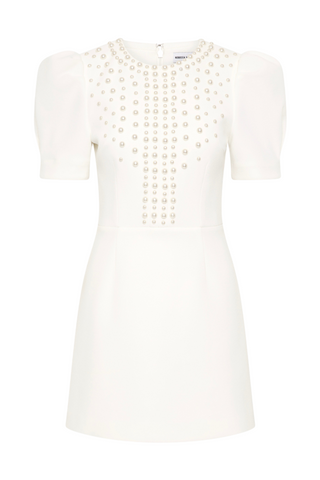Pearly Mini Dress, Ivory