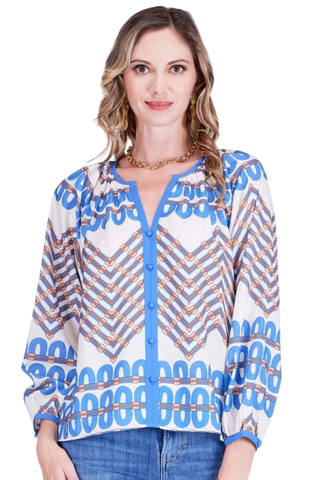 Trimmed Peasant Top, Retro Link