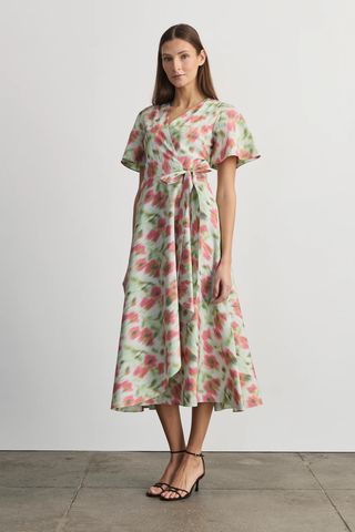 Klaire Dress, Pistachio Multi