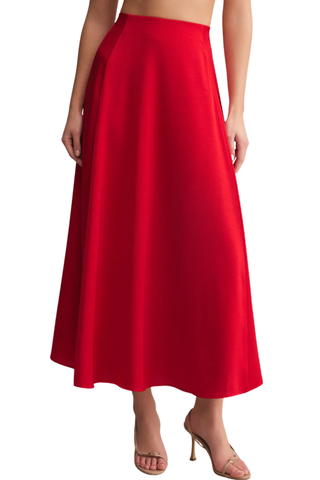 Northpointe Midi Skirt, Festive Red