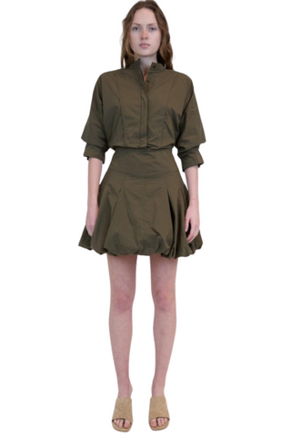 Effie Mini Dress, Faded Olive