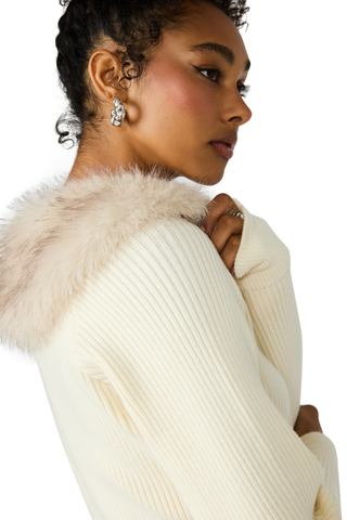 Lysia Sweater Jacket, Cream