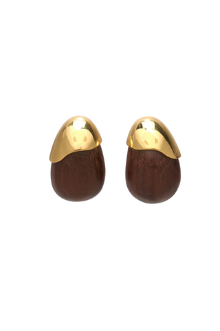 Toro Earrings, Brown