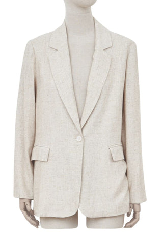Woven Blazer, Light Beige
