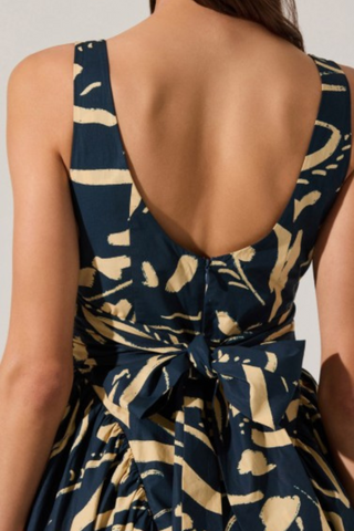 Vinya Dress, Navy Sketch