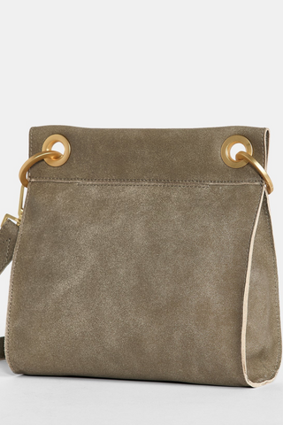 Tony Med Handbag, Pewter/Brushed Gold