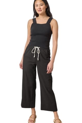 Wide Strap Knit Tank, Black