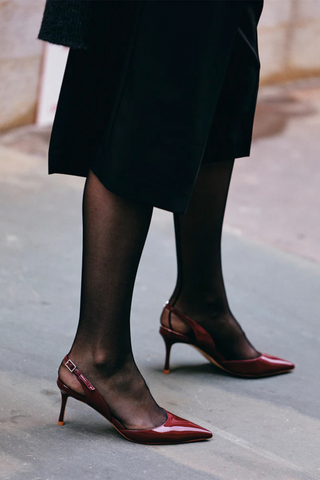Classic Slingback 70 Heel, Merlot