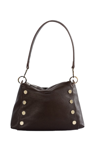Bryant Med Handbag, Espresso Pebble