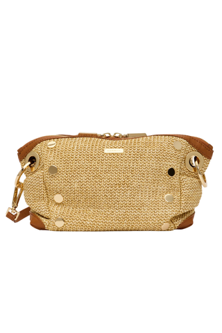 Daniel Crossbody Clutch Sml, Cocoa Raffia