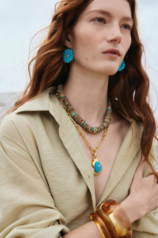 New Bloom Earrings, Cerulean