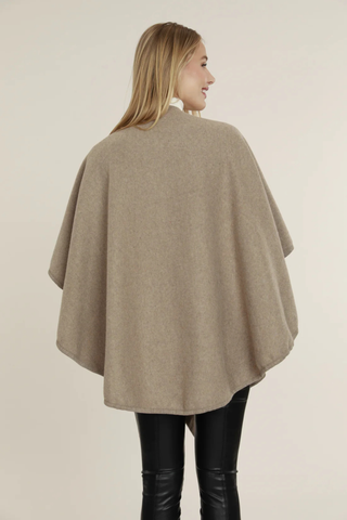 Knit Shawl Wrap, Taupe