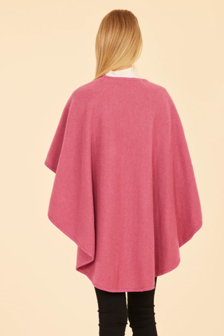 Knit Shawl Wrap, Hot Pink