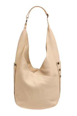 Tom Zip Handbag, Limestone/Silver
