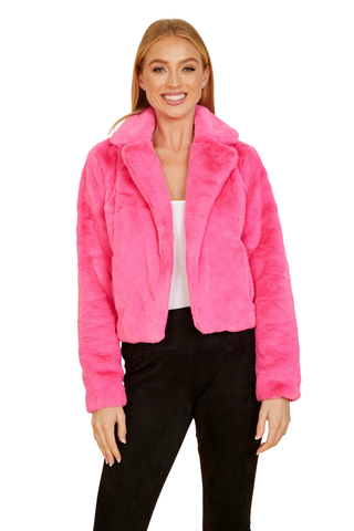 Faux Fur Jacket, Pink