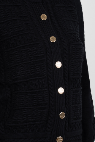 Chloe Cardigan, Midnight Monogram