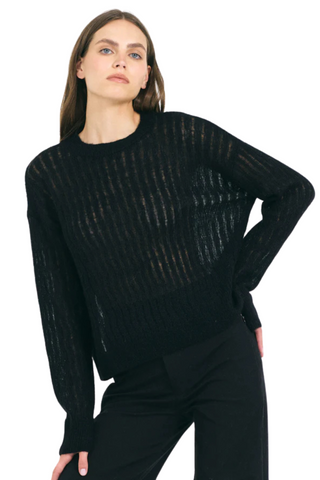 April Pullover Sweater, Black