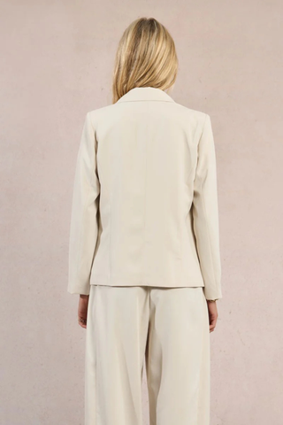 Woven Blazer, Cream