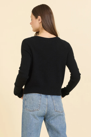 Blakely Cashmere V-Neck Sweater, Black