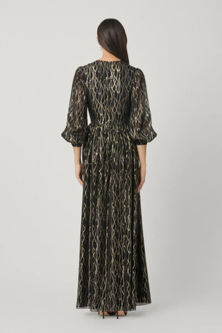 Rosalie Dress, Jet/Gold