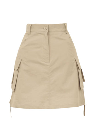 Woven Mini Skirt, Light Beige