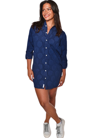 Girlfriend Mini Dress, Navy Flower