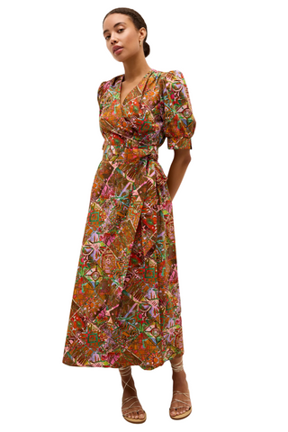 Rita Wrap Dress, Tahiti