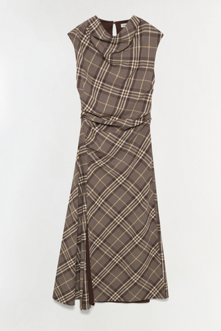 Burke Midi Dress, Chocolate Plaid