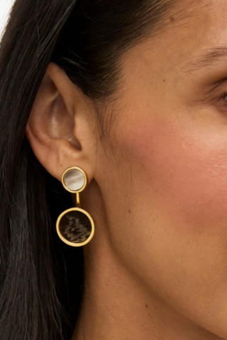 Riley Bezel Jacket Earring