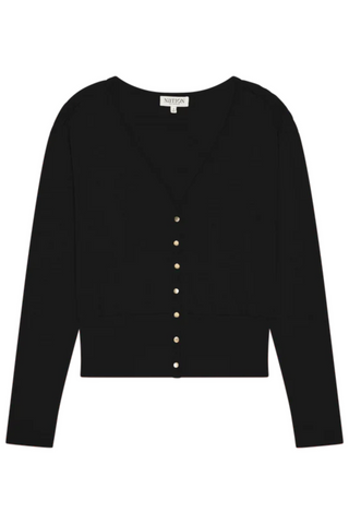 Colette Cardigan Top, Jet Black