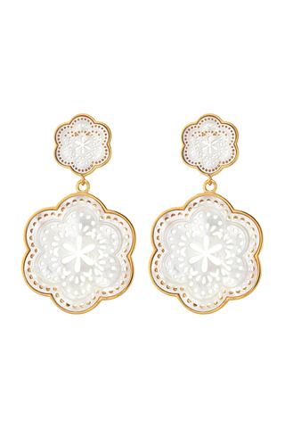 Tamarin Drop Earring LG, Mother of Pearl