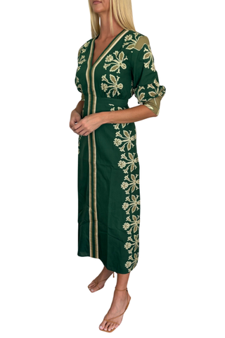 Marley Midi Dress, Green Punch