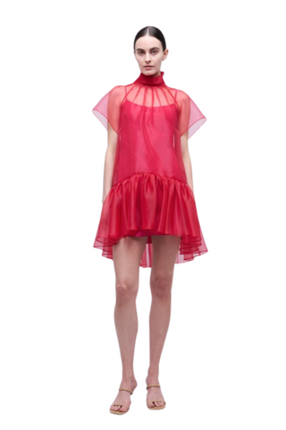 Beaux Mini Dress, Pomegranate