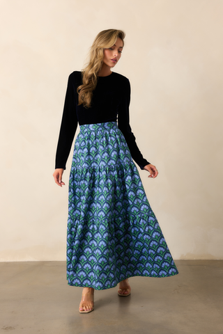 Fontaine Maxi Dress, Fan Fete Blue