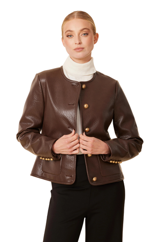 Textured Jacket, Brown