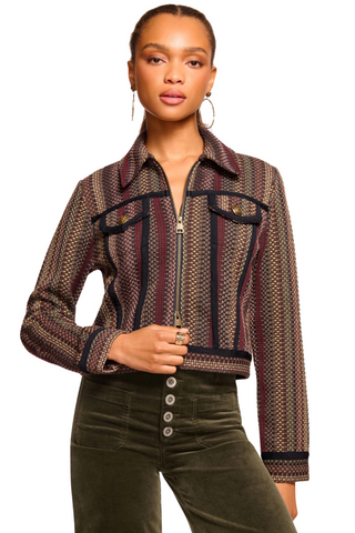 Julie Jacket, Navy Tweed
