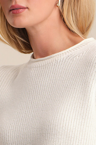 Daphne Cropped Pullover, Chalk