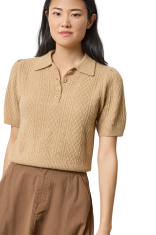 Mixed Stitch Polo, Birch