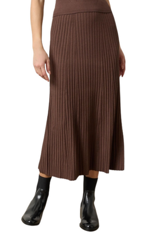 Straight Rib Skirt, Mink