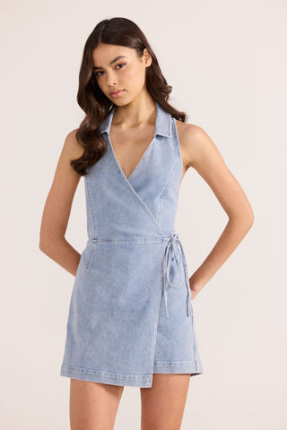 Oliver Denim Playsuit, Vintage Blue