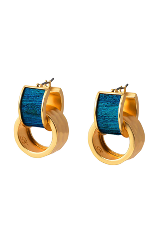 Eleuthera Two Piece Hoop, Gold