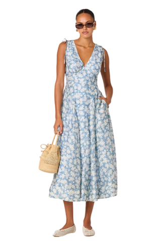 Emmery Dress, Blue Floral