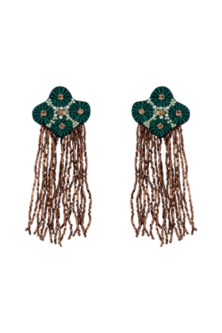 Kyla Earrings, Green Multi